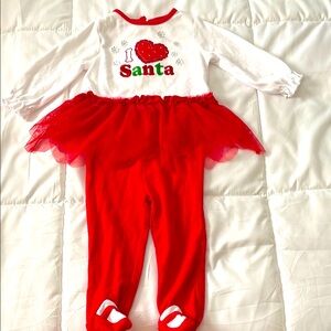 Okie Dokie Santa Love Costume - Red & White